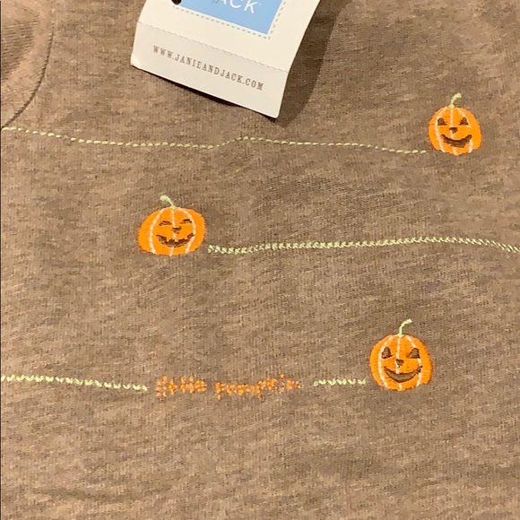 🎃 NWT Janie & Jack Preemie Infant Brown Bodysuit Pumpkins Halloween Autumn🎃 - Picture 4 of 4